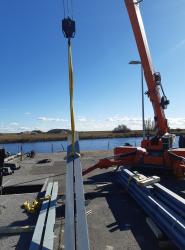 Stahlunterkonstruktion für Pontons